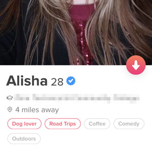 Tinder common interests example