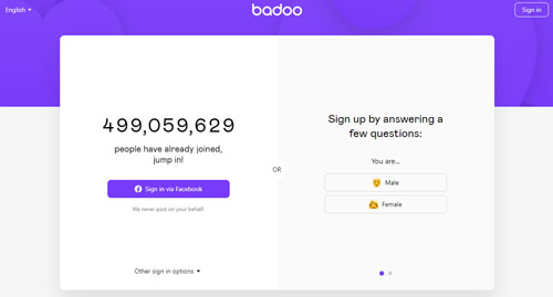 Badoo website