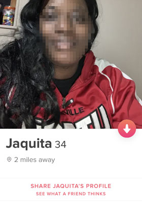 Perfil do Tinder com muito pouca informação.