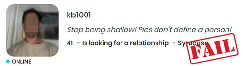 POF headline about being shallow