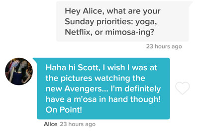 16 Best Tinder Pick Up Lines For 2023 (With Screenshots!) 14 Line about weekend priorities to send on Tinder