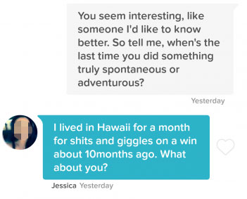 Tinder starter example