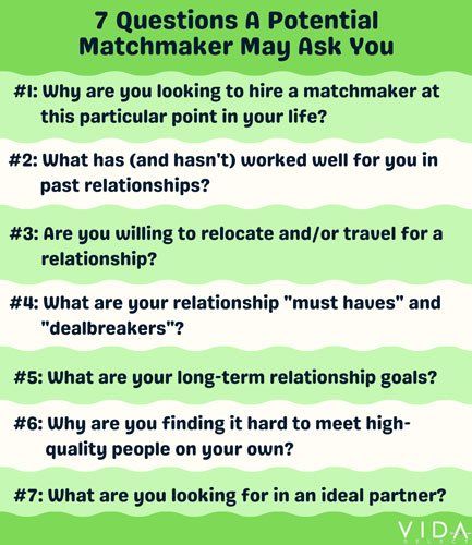 7 questions a matchmaker may ask you