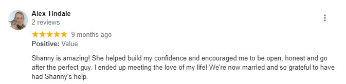 Google review for Shannon Tebb