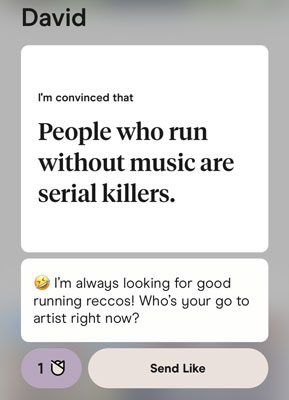 Are These Hinge Mistakes Chasing Away Great Guys? 3 example of a good hinge message to send with your like