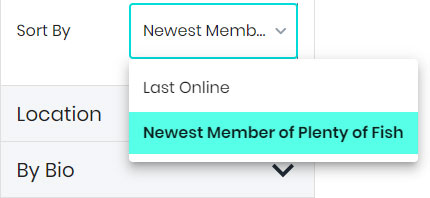Newest Member POF search filter