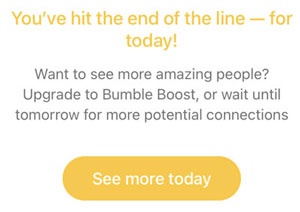 Hinge vs Bumble: Which One Is Better For Dating In 2023? 5 Bumble's right swipe limit notification