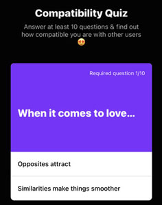 Hily compatibility quiz