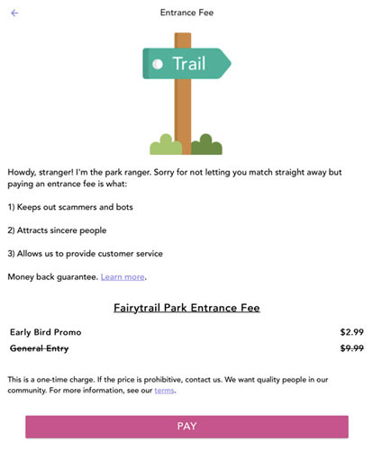 Fairytrail entrance fee