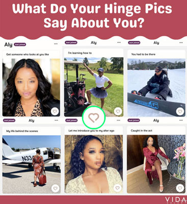 Are These Hinge Mistakes Chasing Away Great Guys? 2 Example of a great Hinge photo lineup for women