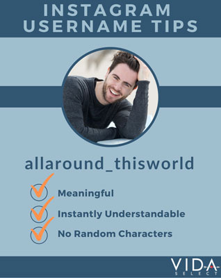 Username tip for Instagram dating profile