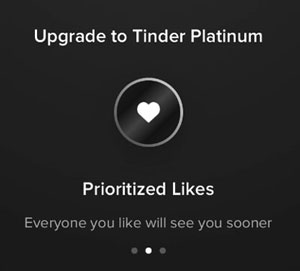 Prioritized Likes with Tinder Platinum