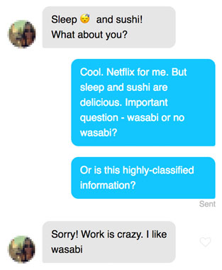 How not to have small talk on tinder