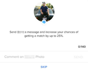 Tinder Platinum feature example