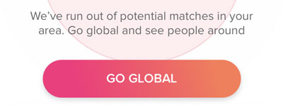 Tinder go global setting