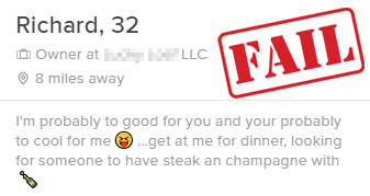 10 Irresistible Dating Profile Examples For Men 19 online dating profile example with bad grammar