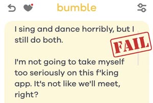 Bumble Premium: When It's Worth The Cost (& When It's Not!) 5 Example of a bumble bio mistake guys make