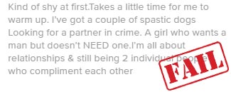 13 Short Dating Profile Examples (You Can Use On Any App) 22 Don't make her think you need "fixing"