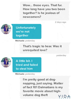 First message to send about dogs