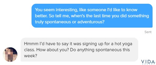 good opener for Tinder example