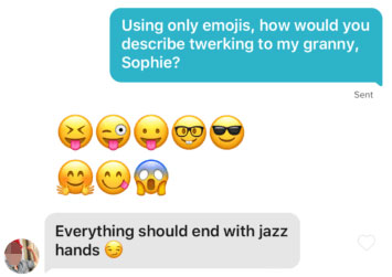 Tinder opener about twerking