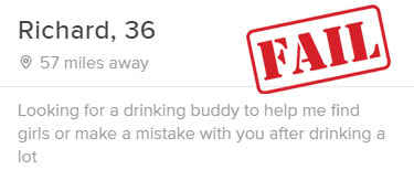 Tinder profiles fail