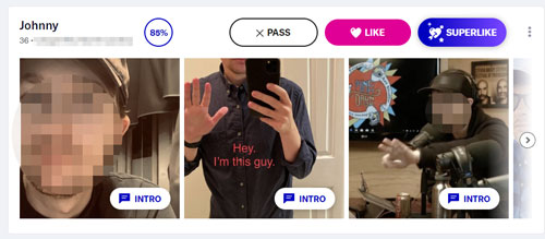 OkCupid intro button on a profile