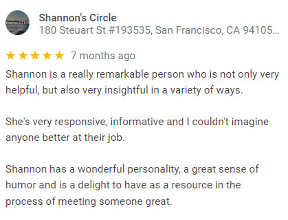 Google review for Shannon Lundgren