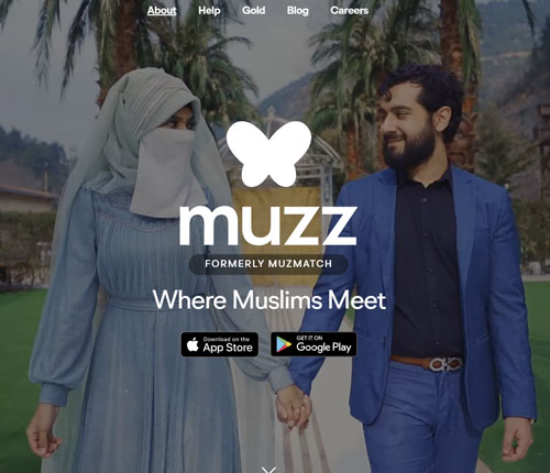 Muzz dating app homepage