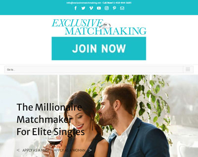 Exclusive Matchmaking homepage