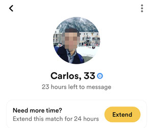How to extend a match on Bumble