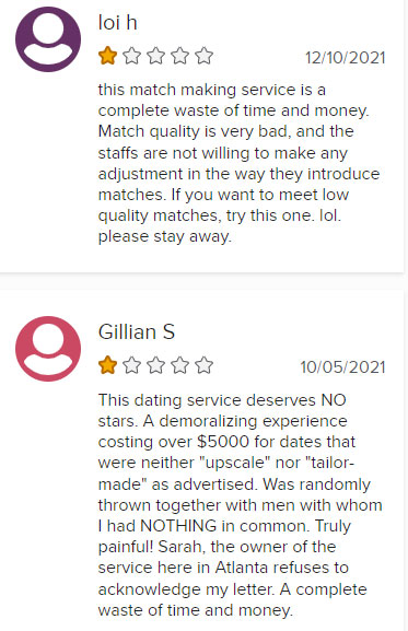 One on One Matchmaking BBB reviews