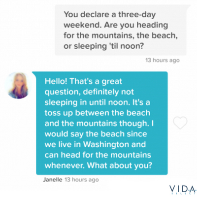 You declare a 3-day weekend conversation starter for Tinder