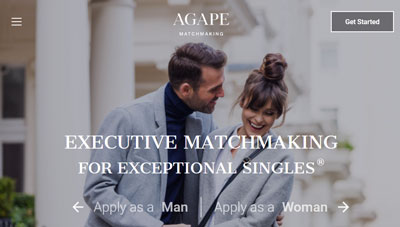 Agape Match homepage