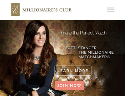 Millionaire's Club website
