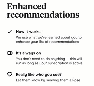 HingeX enhanced recommendations