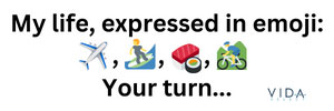 My life, expressed in emoji: travel, surf, sushi, mountain bike. Your turn...