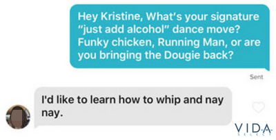 tinder message dancing