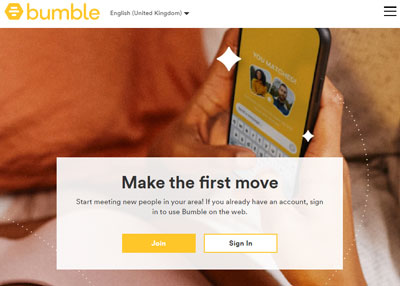 Bumble homepage