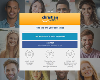 Christian Mingle homepage