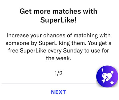 Sunday free SuperLike notification