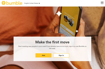 Bumble dating homepage