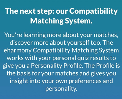 eHarmony's compatibility matching system