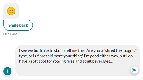 How Does eHarmony Work? An Expert’s Guide To Using eHarmony! 8 skiing icebreaker example