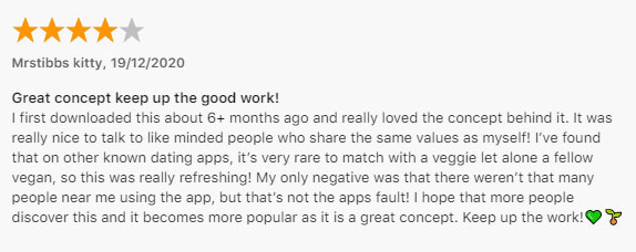 4 star review for Grazer on App Store