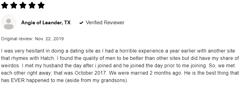 Zoosk review on Consumer Affairs that's 5 stars