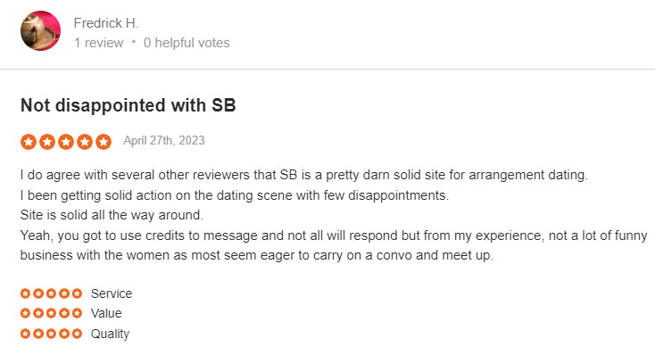 5-star review for Secret Benefits on SiteJabber