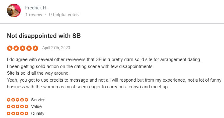 5-star review for Secret Benefits on SiteJabber
