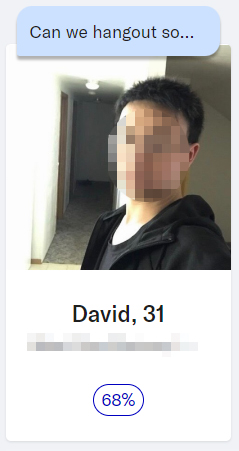 OkCupid profile displaying in the Intros feed