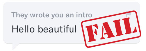 Example of a bad OkCupid Intro